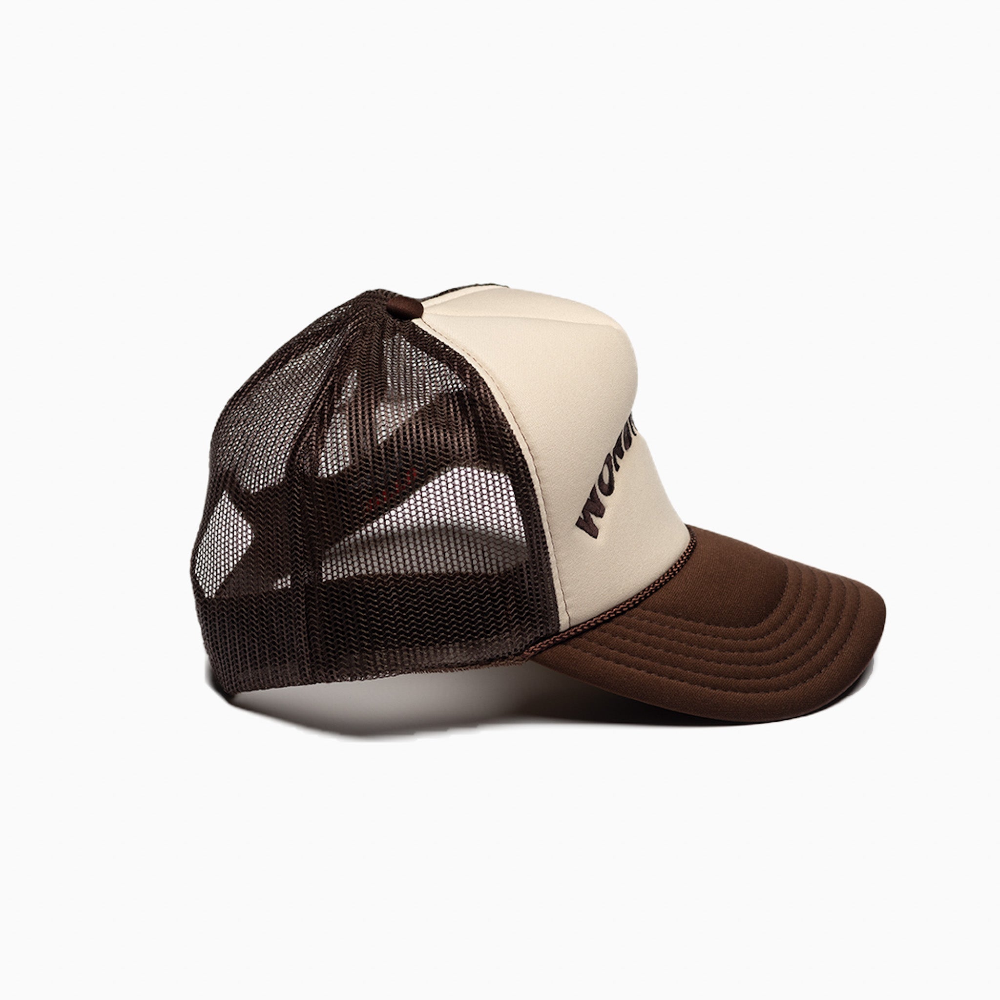 ARCHED LOGO TRUCKER HAT